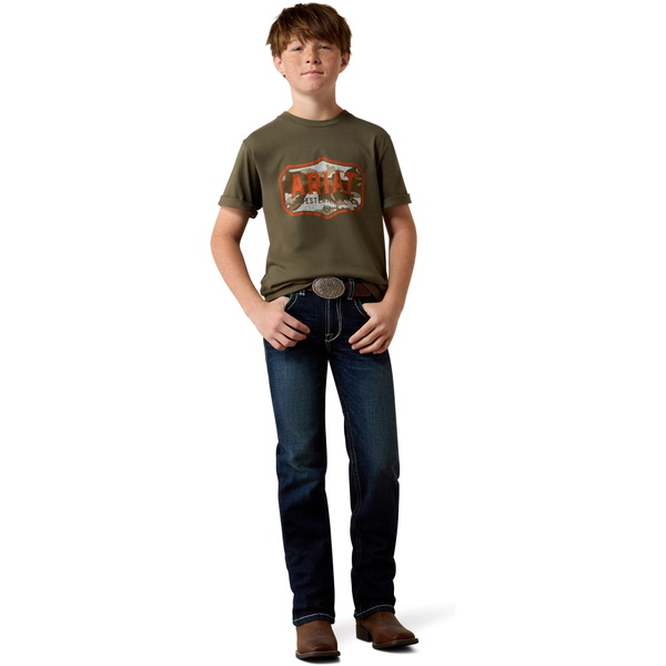 2026 Ariat Junior Wild Creek Camo T-Shirt 10079540 - Army Green